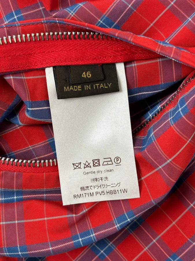 SS2017 Louis Vuitton Red Tartan Hooded Windbreaker Jacket by Kim Jones bClXGbO 15