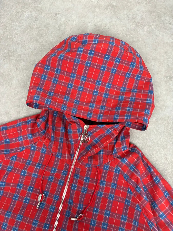 SS2017 Louis Vuitton Red Tartan Hooded Windbreaker Jacket by Kim Jones bClXGbO 3