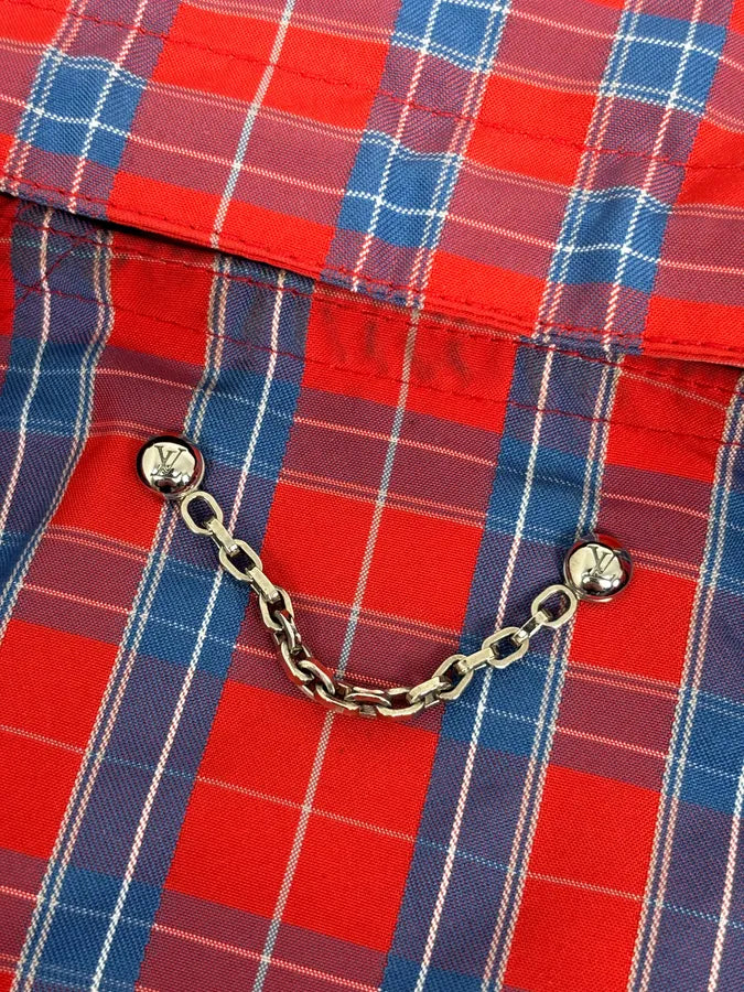 SS2017 Louis Vuitton Red Tartan Hooded Windbreaker Jacket by Kim Jones bClXGbO 11