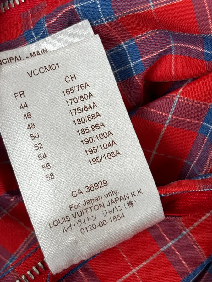 SS2017 Louis Vuitton Red Tartan Hooded Windbreaker Jacket by Kim Jones bClXGbO 17