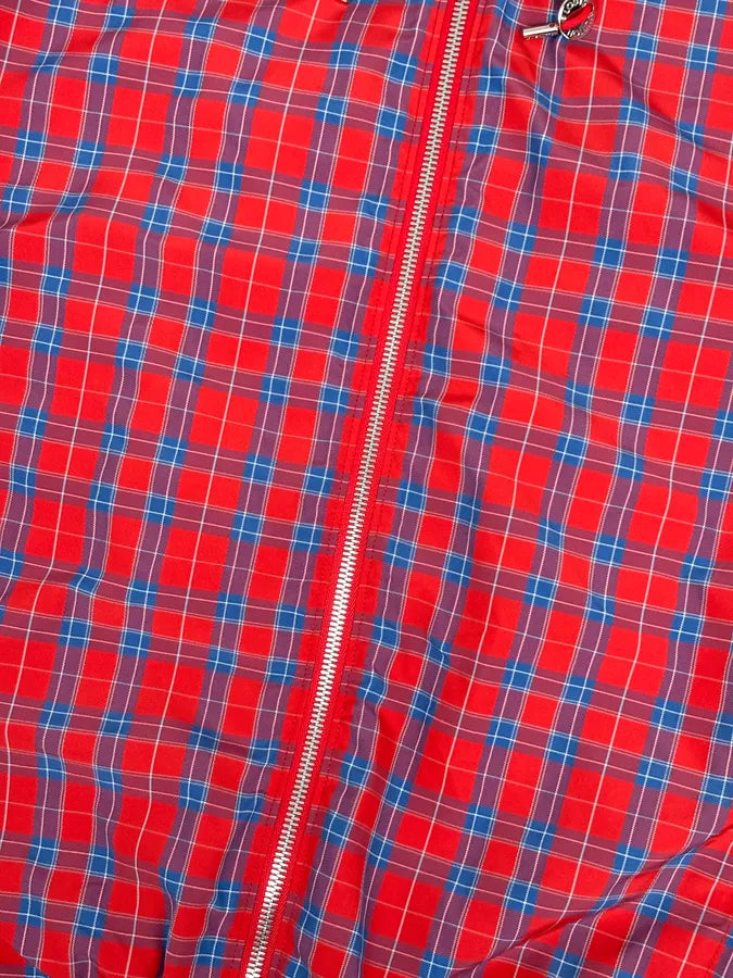 SS2017 Louis Vuitton Red Tartan Hooded Windbreaker Jacket by Kim Jones bClXGbO 8