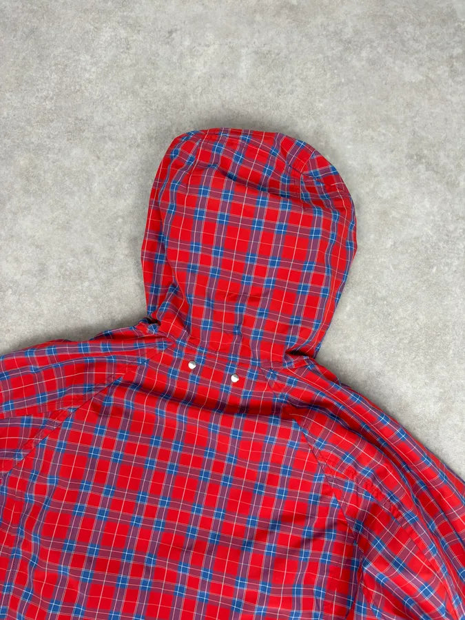 SS2017 Louis Vuitton Red Tartan Hooded Windbreaker Jacket by Kim Jones bClXGbO 5