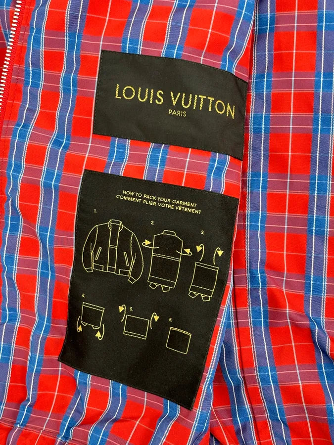 SS2017 Louis Vuitton Red Tartan Hooded Windbreaker Jacket by Kim Jones bClXGbO 14