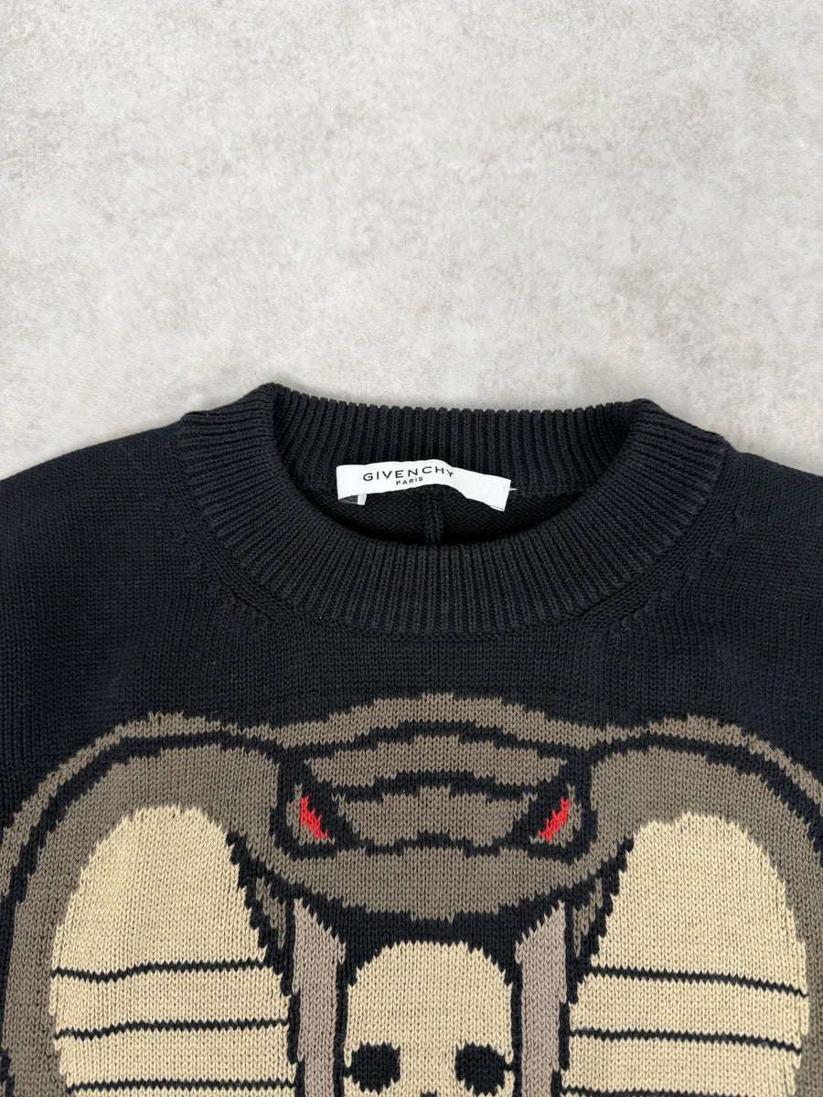 SS2017 Givenchy Black Cobra Snake Sweater by Riccardo Tisci hjYAWPV 9