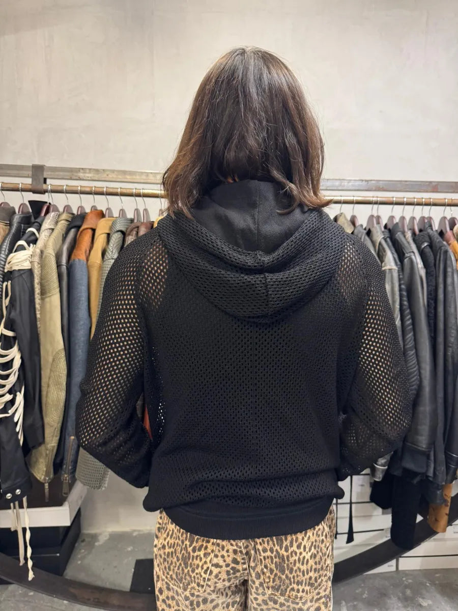 SS2017 Givenchy Black Perfored Fisher Zip-up Hoodie by Riccardo Tisci hOXKmNO 2