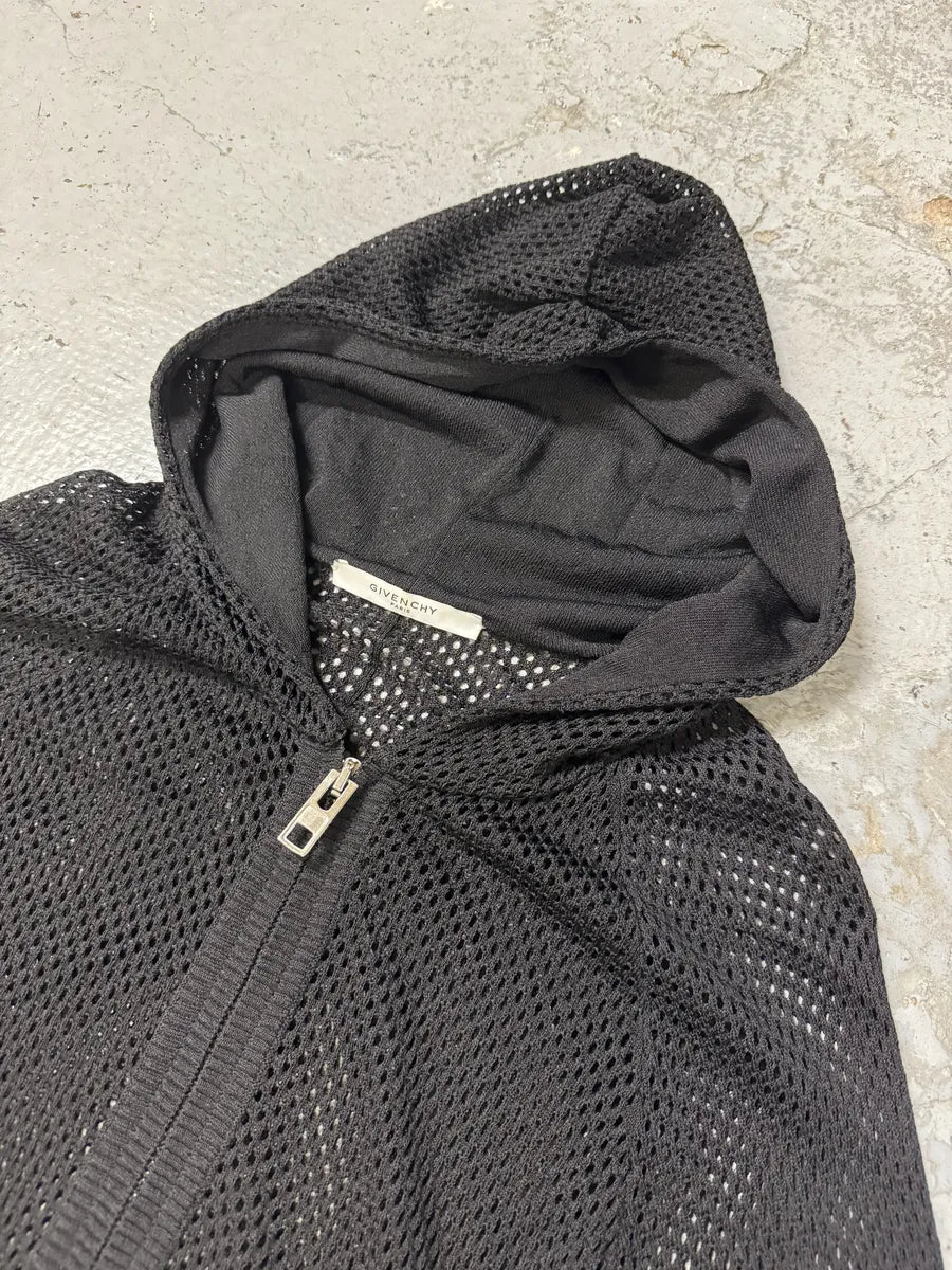 SS2017 Givenchy Black Perfored Fisher Zip-up Hoodie by Riccardo Tisci hOXKmNO 8