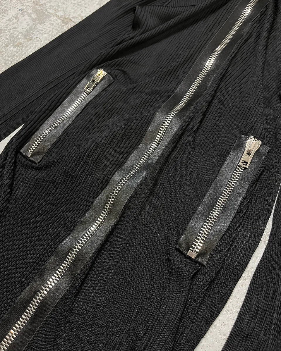 SS2017 Givenchy Black Ribbed Knit Zip Dress by Riccardo Tisci zdoCRjN 5