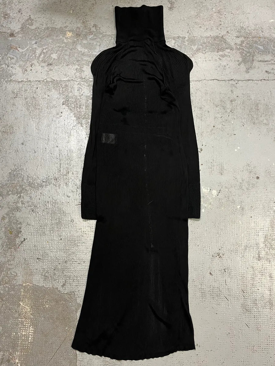 SS2017 Givenchy Black Ribbed Knit Zip Dress by Riccardo Tisci zdoCRjN 8