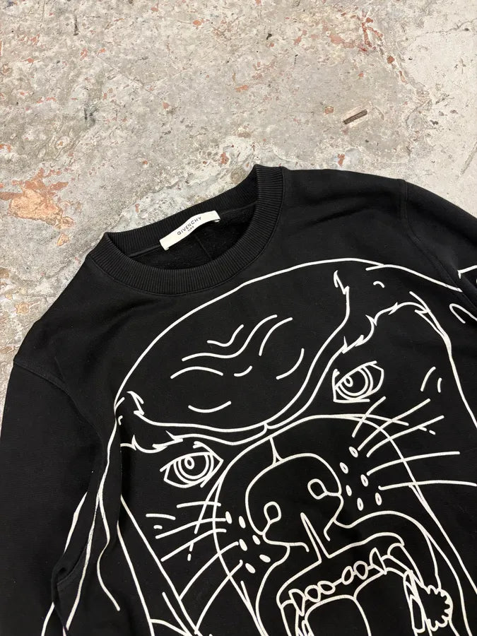 SS2017 Givenchy Black Rottweiler Drawing Sweater by Riccardo Tisci ayedOyy 4
