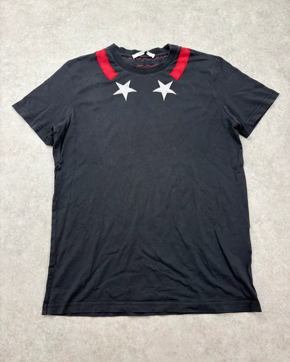 SS2017 Givenchy Black Star Embroidered T-Shirt by Riccardo Tisci mbuLuND 0