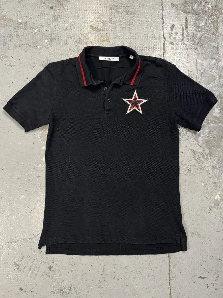 SS2017 Givenchy Black Star Polo Shirt by Riccardo Tisci lJmPGwO 0