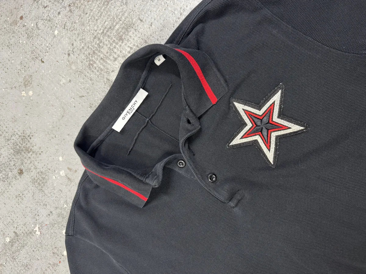 SS2017 Givenchy Black Star Polo Shirt by Riccardo Tisci lJmPGwO 4