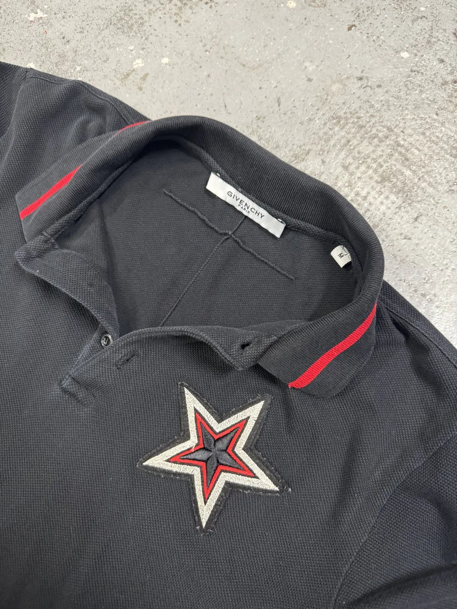 SS2017 Givenchy Black Star Polo Shirt by Riccardo Tisci lJmPGwO 5