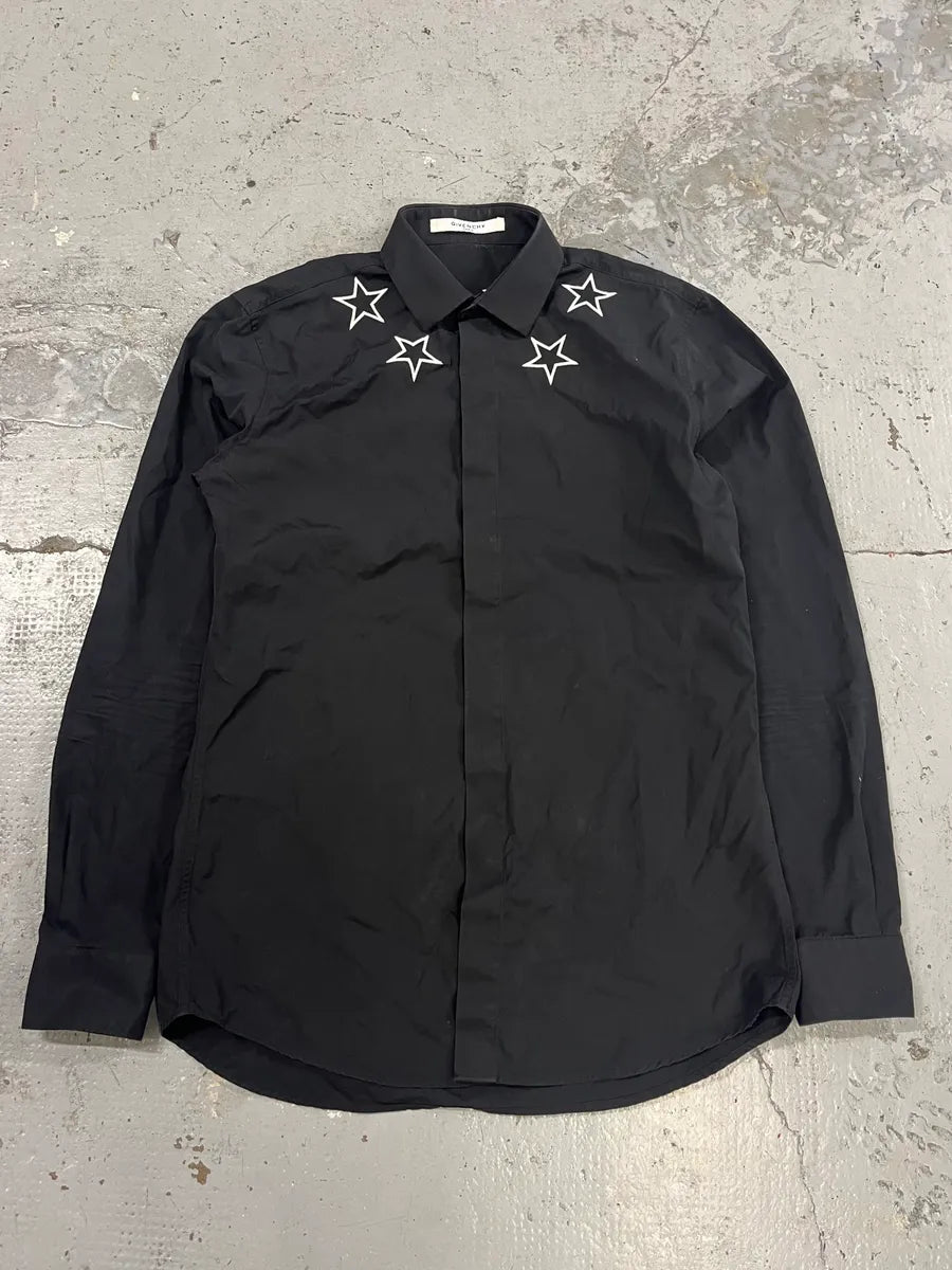 SS2017 Givenchy Black Stars Shirt by Riccardo Tisci LkGFRKv 0