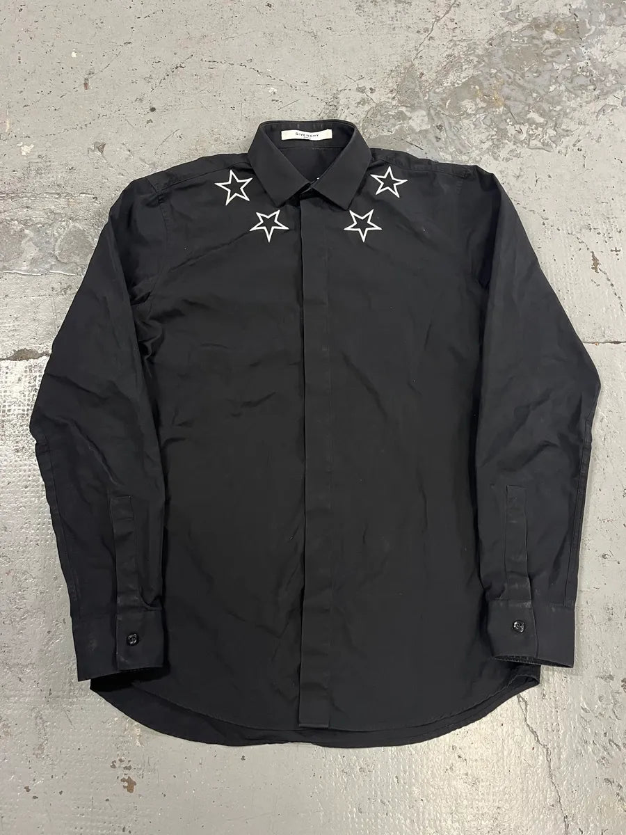 SS2017 Givenchy Black Stars Shirt by Riccardo Tisci LkGFRKv 3