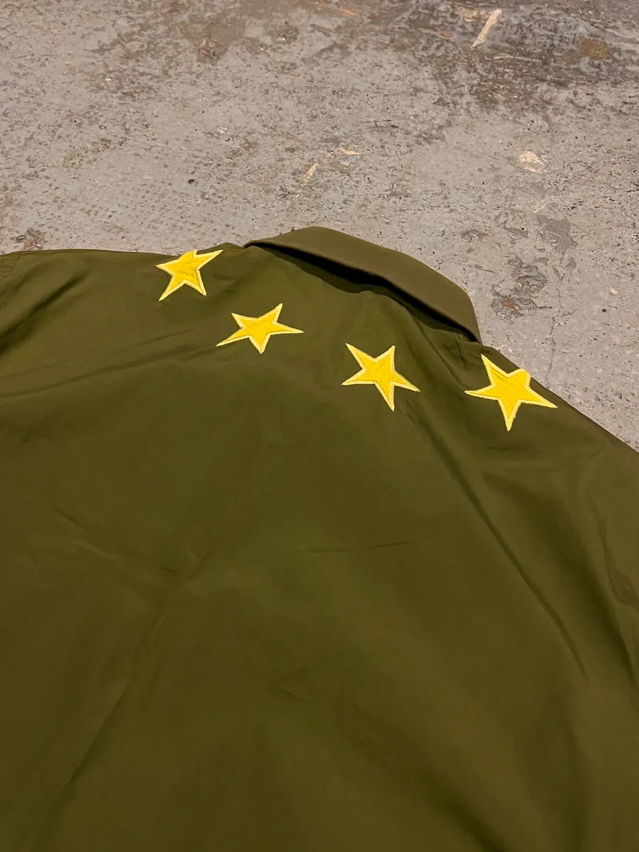 SS2017 Givenchy Embroidered Yellow Stars Khaki Shirt by Riccardo Tisci vDkQwUU 6