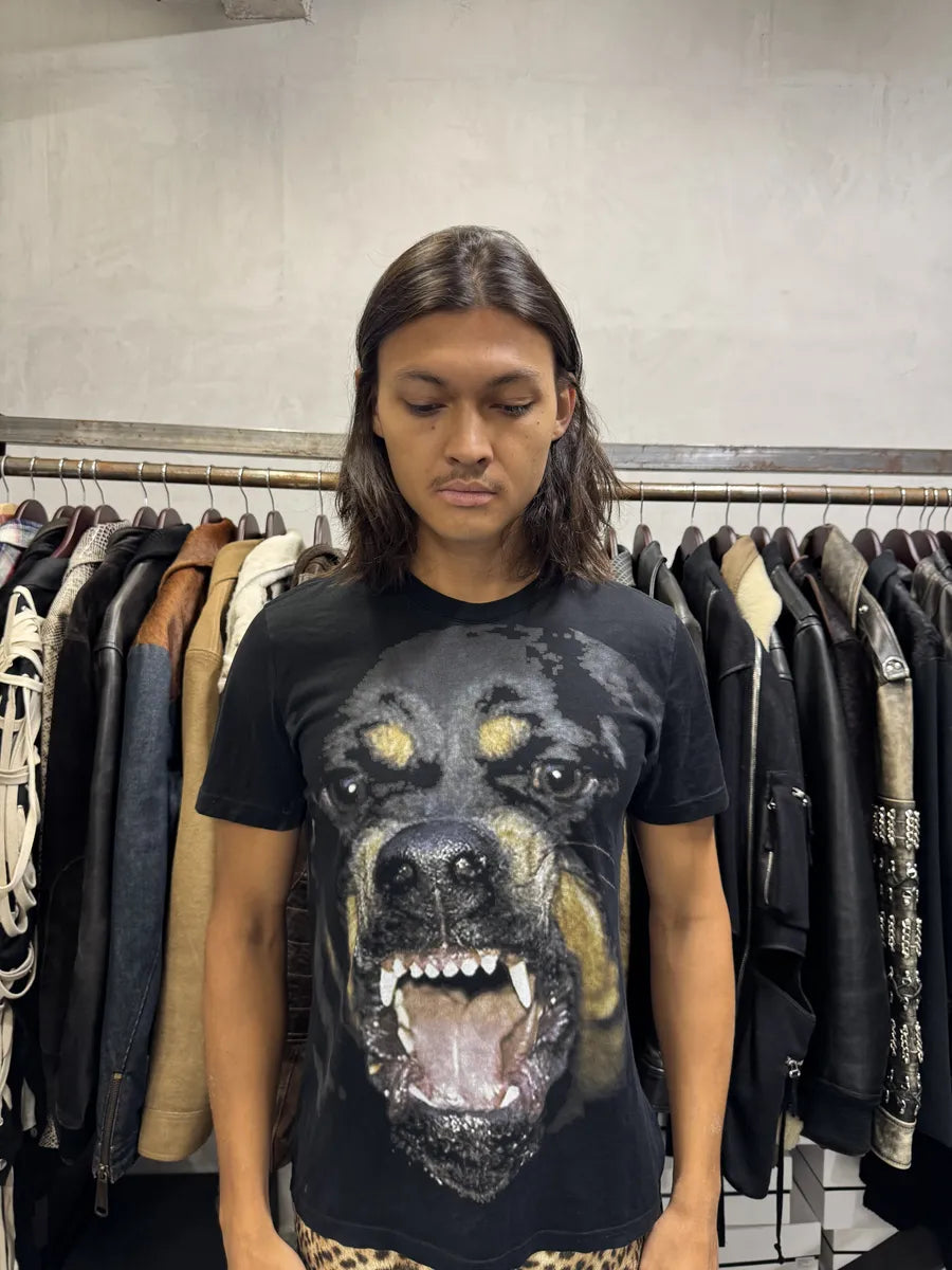 SS2017 Givenchy Rottweiler Dog Black T-Shirt by Riccardo Tisci