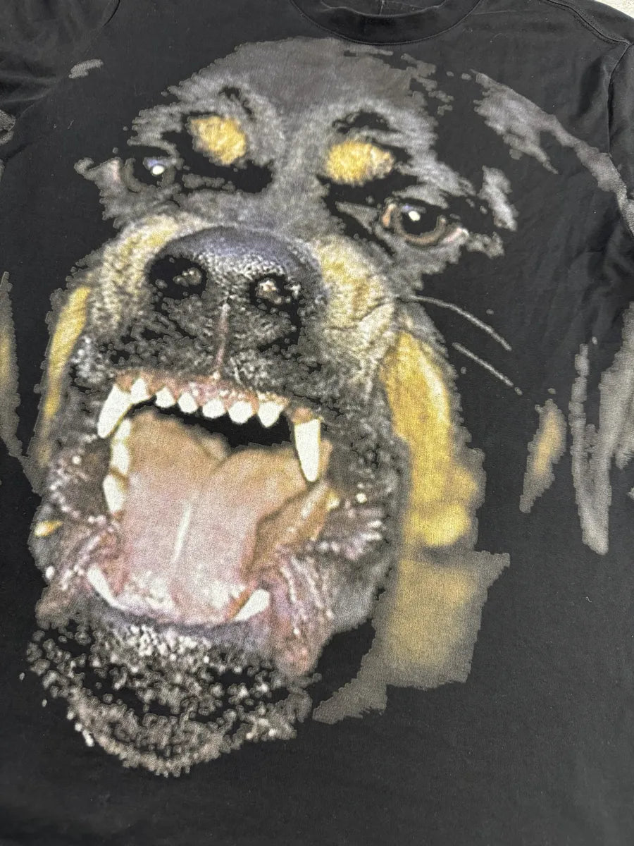 SS2017 Givenchy Rottweiler Dog Black T-Shirt by Riccardo Tisci SmLCNgo 4