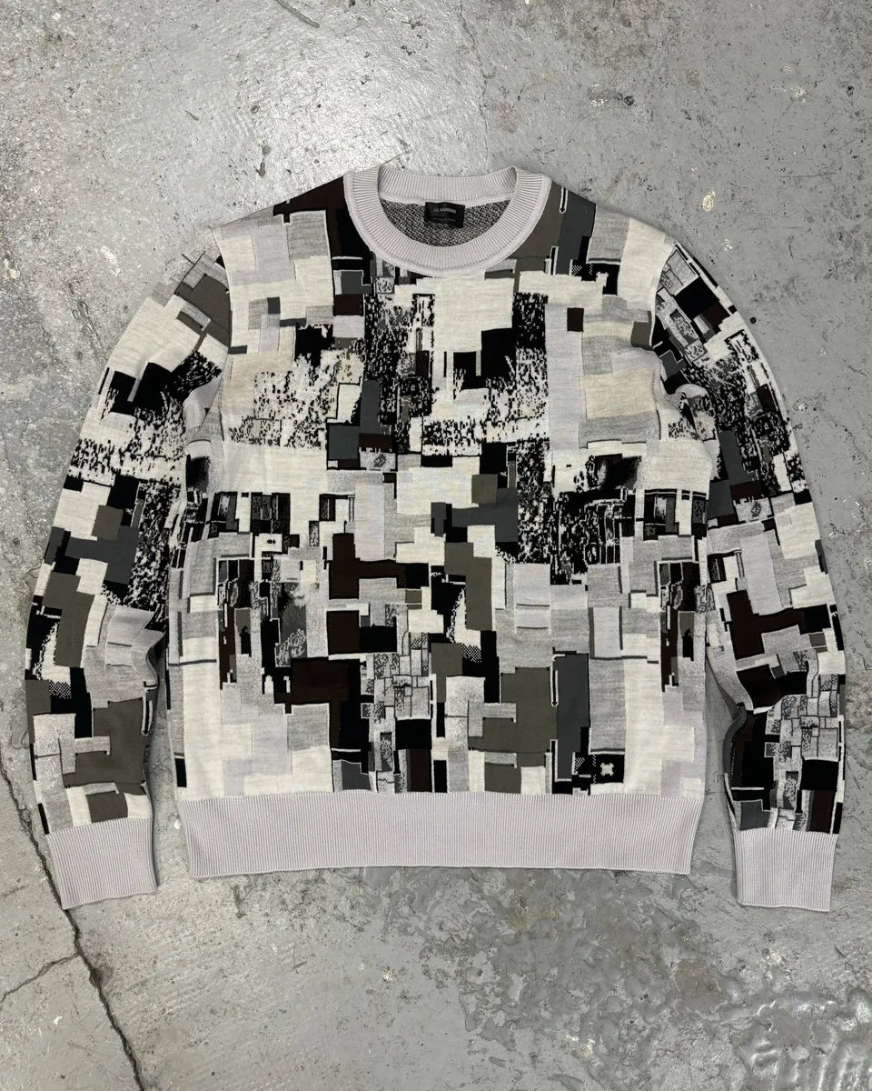 SS2017 Jil Sander Grey Patchwork Sweater (M) 0