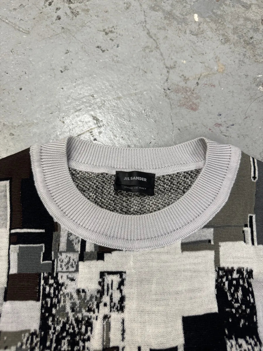 SS2017 Jil Sander Grey Patchwork Sweater (M) 5