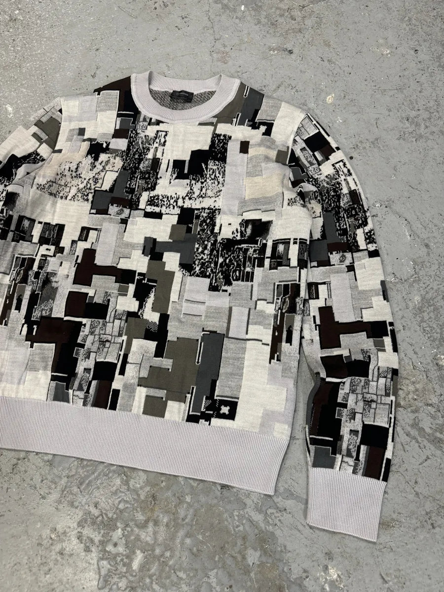 SS2017 Jil Sander Grey Patchwork Sweater (M) 6
