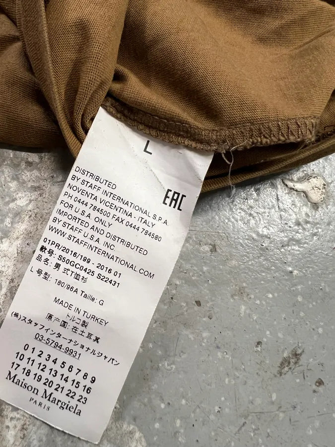 SS2017 Maison Margiela Basic Signature Chocolate Brown Tee-Shirt bXdKkog 4