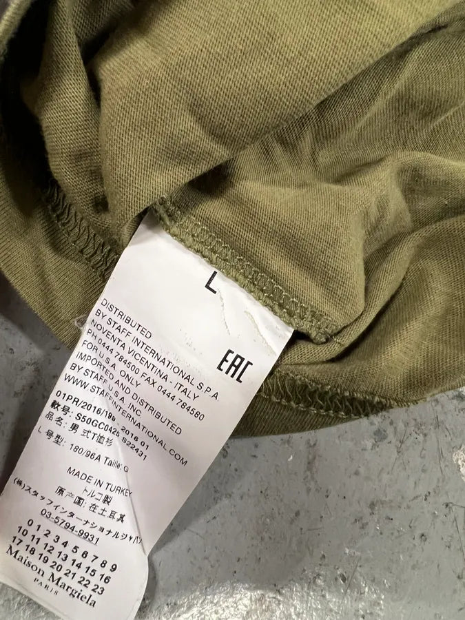 SS2017 Maison Margiela Basic Signature Olive Tee-Shirt (L) 3