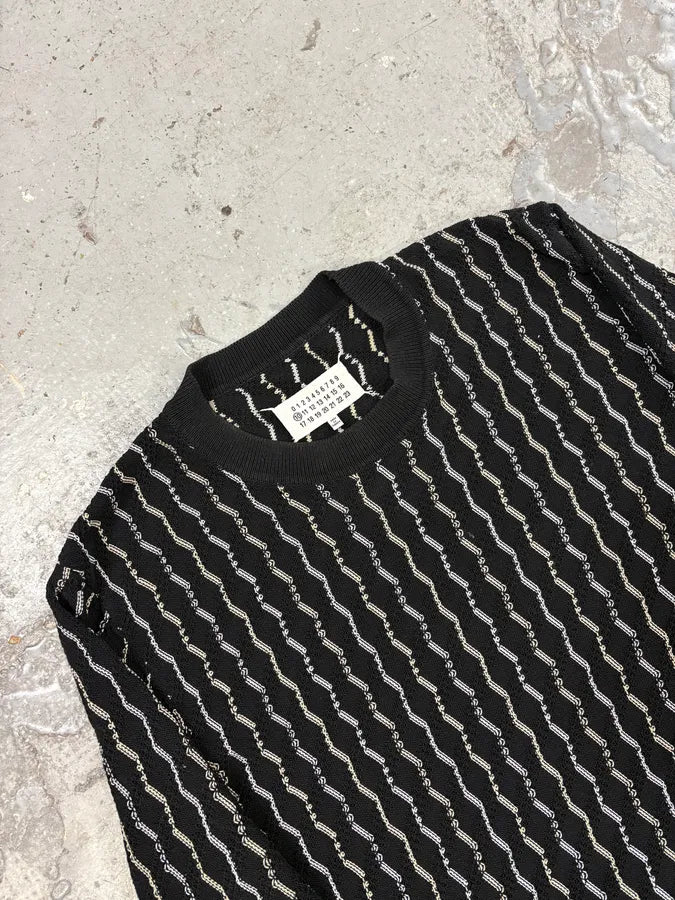 SS2017 Maison Margiela Black Striped Knit Sweater FNHJAIU 4
