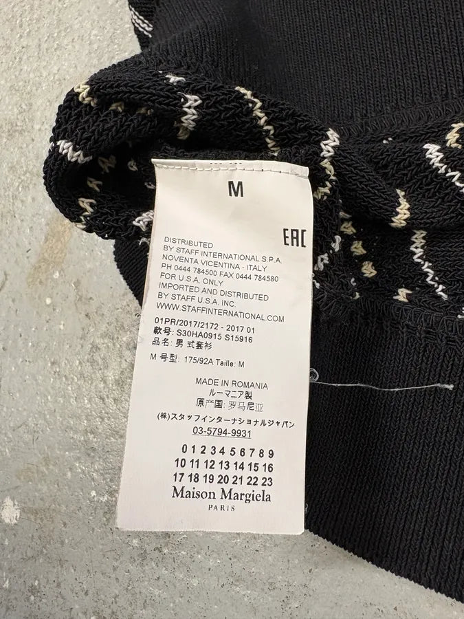 SS2017 Maison Margiela Black Striped Knit Sweater FNHJAIU 6