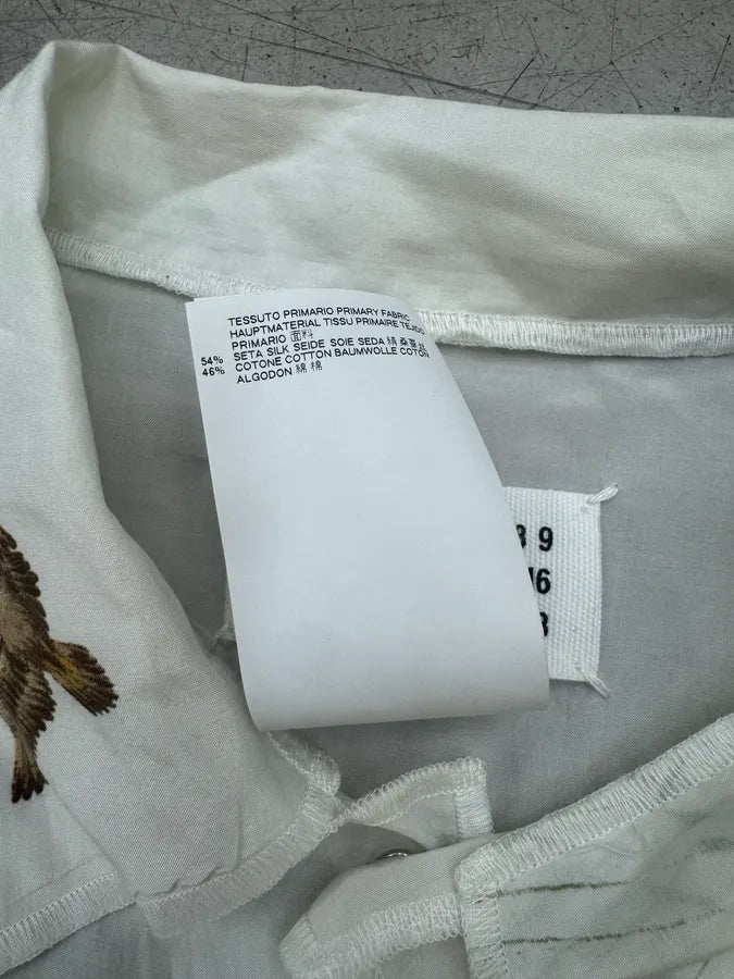 SS2017 Maison Margiela Cream Cotton Hunting Print Shirt MbAaCNE 10
