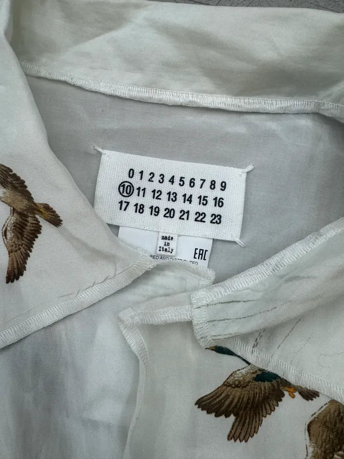 SS2017 Maison Margiela Cream Cotton Hunting Print Shirt MbAaCNE 8