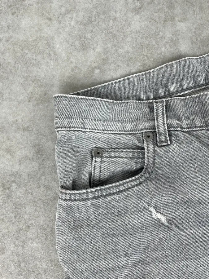 SS2017 Maison Margiela Grey Slim Distressed Denim Jeans TbOjJoX 10
