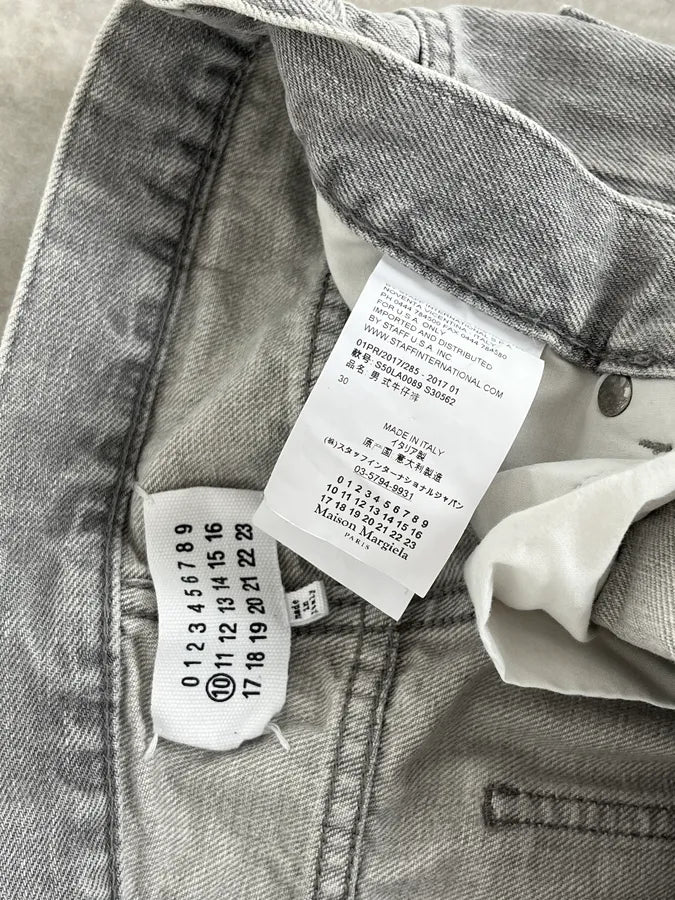 SS2017 Maison Margiela Grey Slim Distressed Denim Jeans TbOjJoX 13