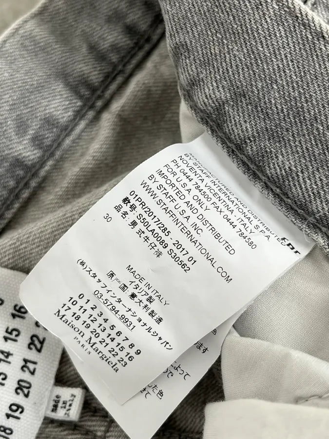 SS2017 Maison Margiela Grey Slim Distressed Denim Jeans TbOjJoX 12