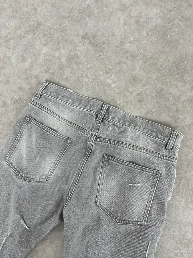 SS2017 Maison Margiela Grey Slim Distressed Denim Jeans TbOjJoX 7