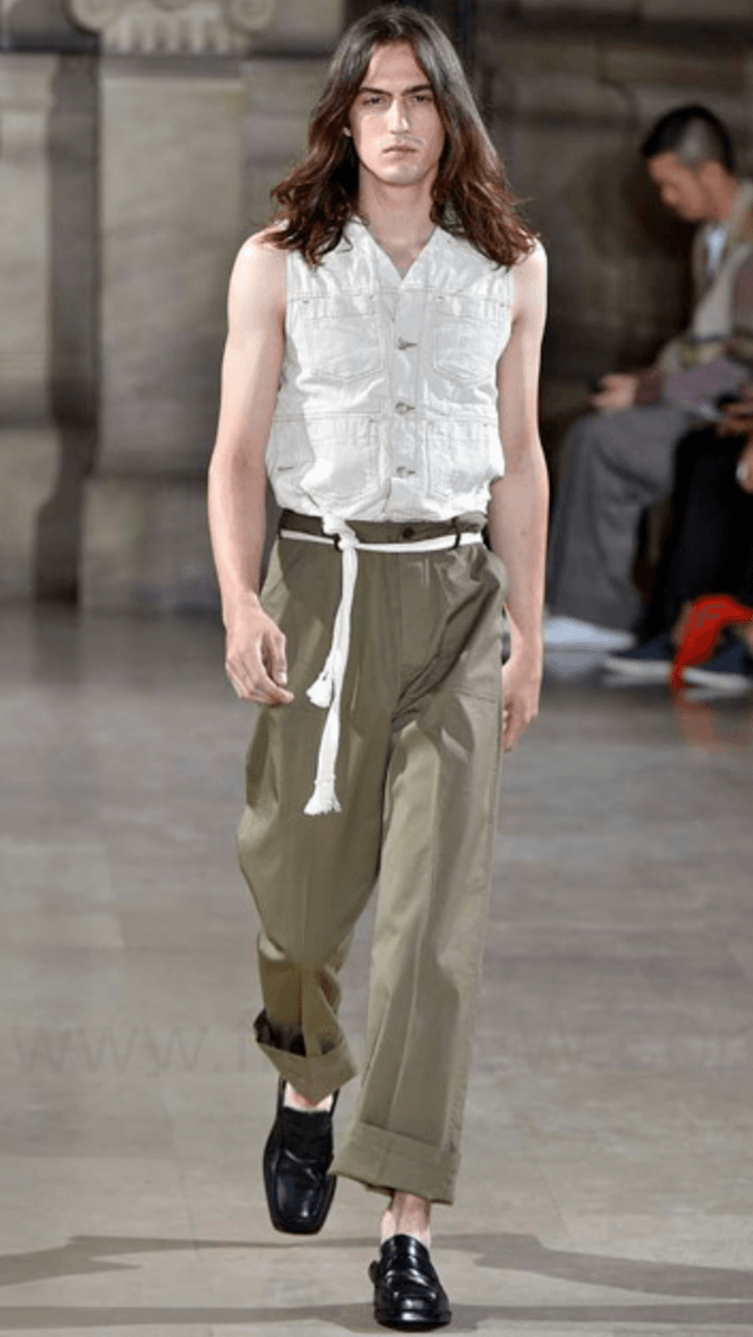 SS2017 Maison Margiela Olive Cozy Green Relaxed Pants (S) 1