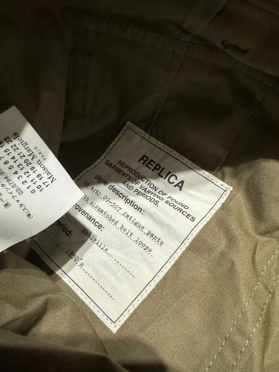 SS2017 Maison Margiela Olive Cozy Green Relaxed Pants (S) 9