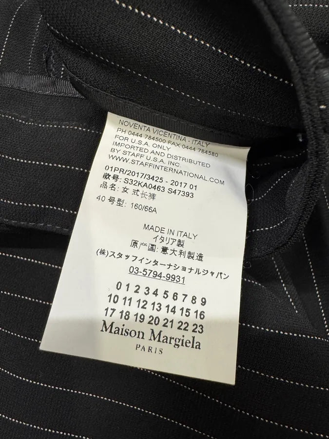 SS2017 Maison Margiela Striped Black Pants uJBznVg 8