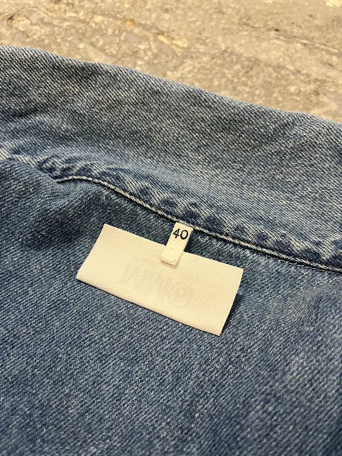 SS2017 Maison Margiela Two Tone Blue Denim Jacket (M) cxivBNu 10