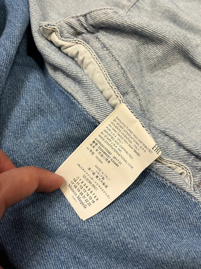 SS2017 Maison Margiela Two Tone Blue Denim Jacket (M) cxivBNu 11