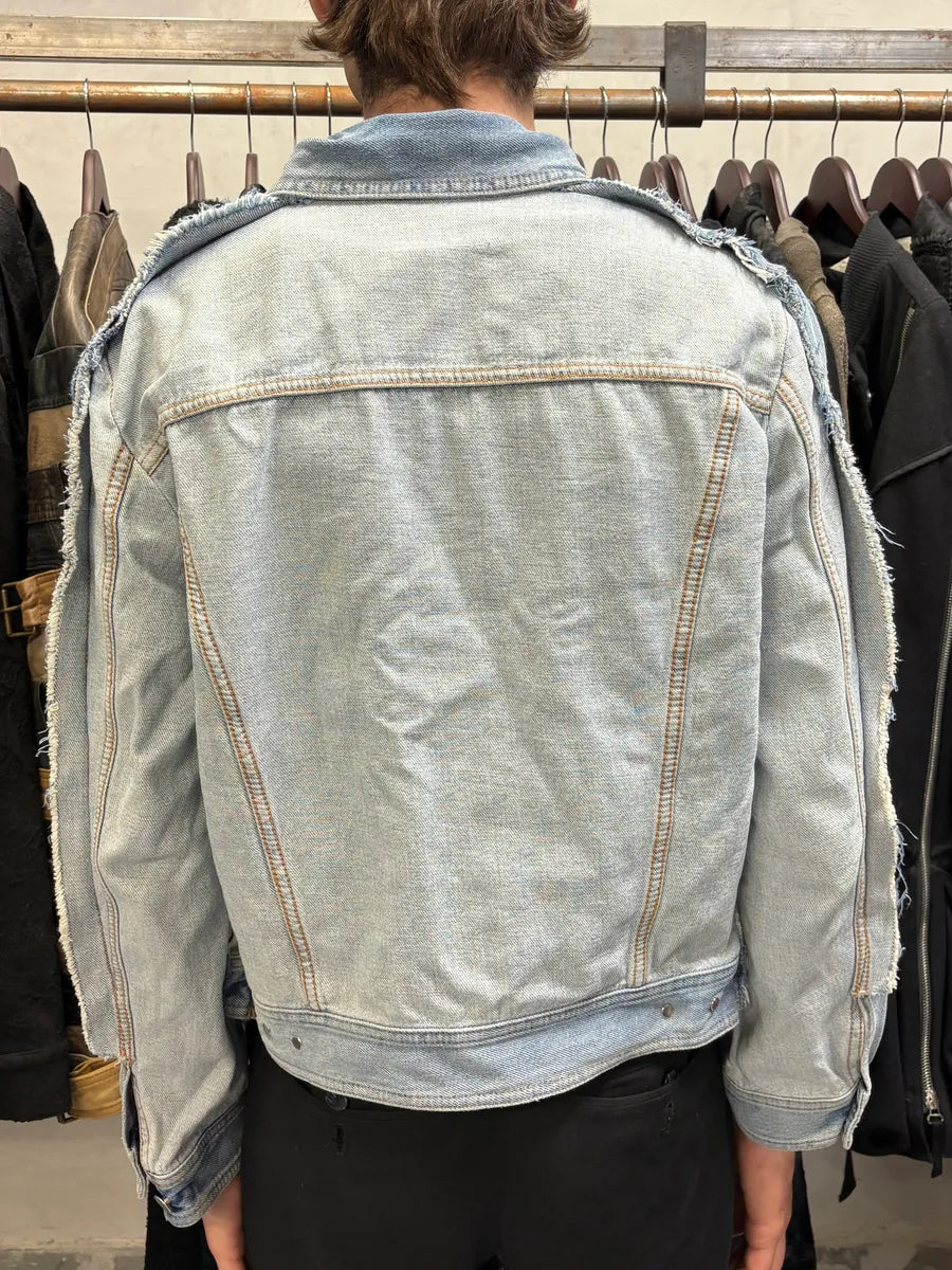 SS2017 Maison Margiela Two Tone Blue Denim Jacket (M) cxivBNu 2