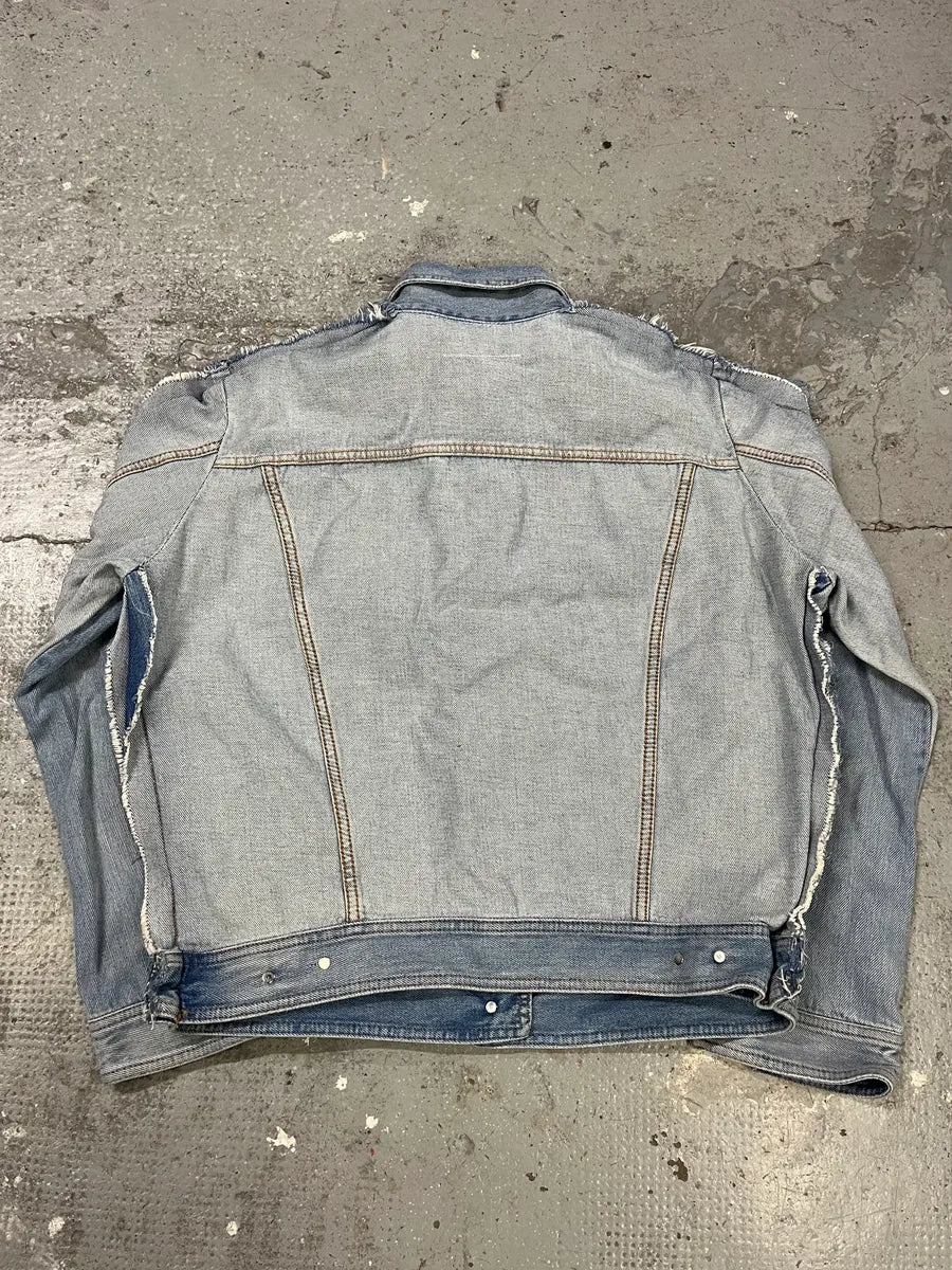 SS2017 Maison Margiela Two Tone Blue Denim Jacket (M) cxivBNu 3