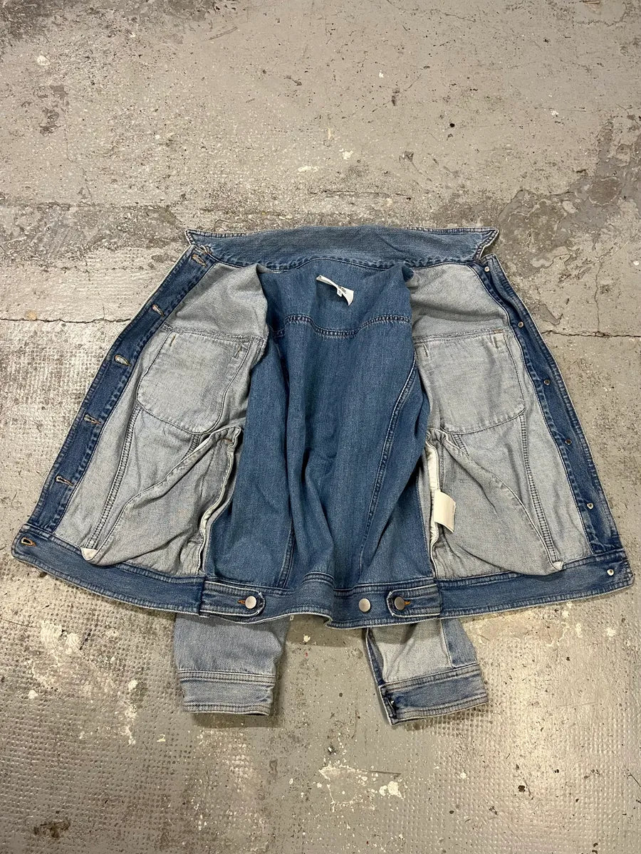 SS2017 Maison Margiela Two Tone Blue Denim Jacket (M) cxivBNu 7