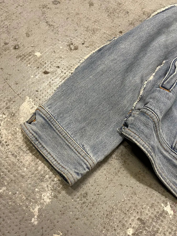 SS2017 Maison Margiela Two Tone Blue Denim Jacket (M) cxivBNu 8