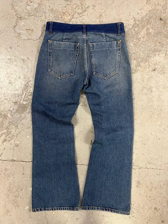 SS2017 Maison Margiela Two Tone Blue Denim Jeans (XS/S) 1