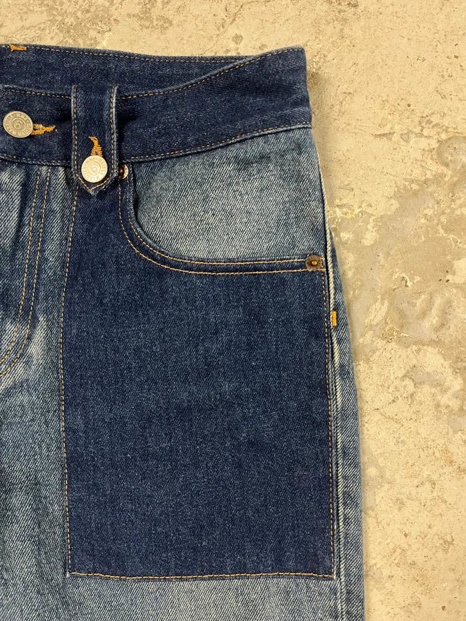 SS2017 Maison Margiela Two Tone Blue Denim Jeans (XS/S) 10