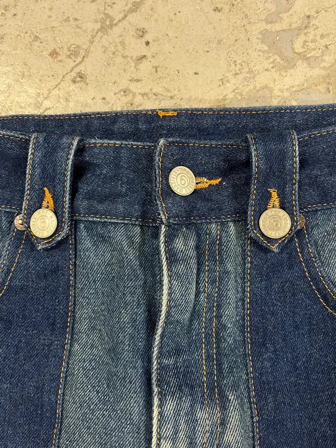 SS2017 Maison Margiela Two Tone Blue Denim Jeans (XS/S) 4