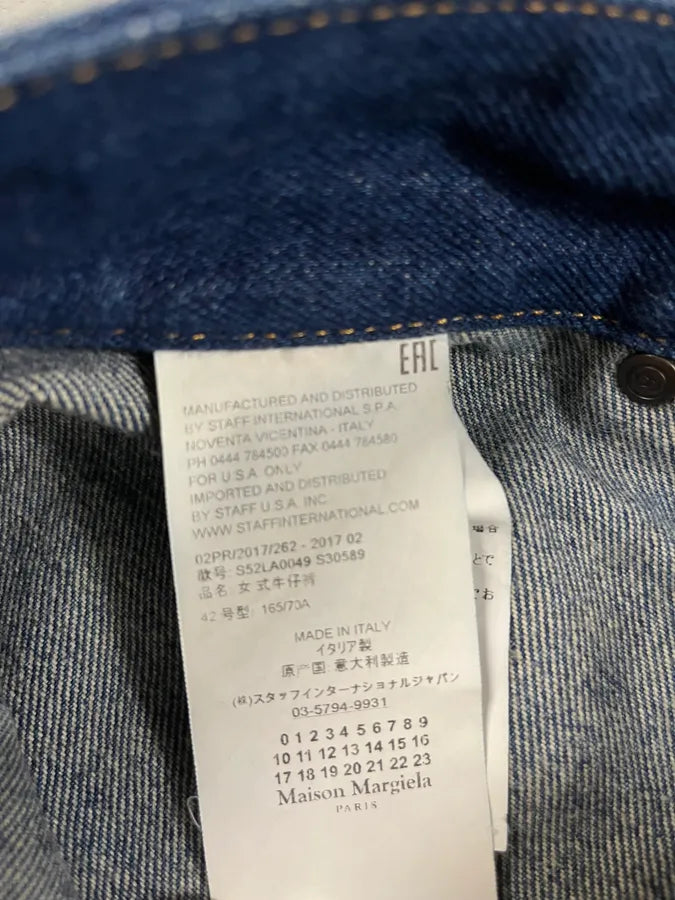 SS2017 Maison Margiela Two Tone Blue Denim Jeans (XS/S) 8