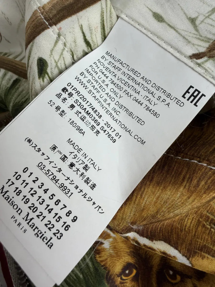 SS2017 Maison Margiela White Nature Fox Silk Bomber Jacket vGlBzJC 12