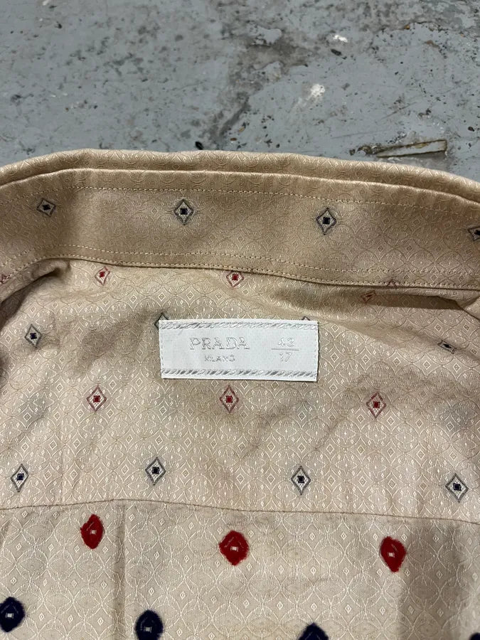 SS2017 Prada Contemporary Beige Logo Shirt PQAhJie 6